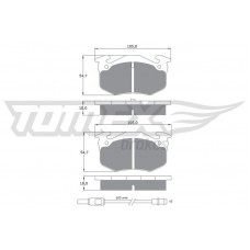 TX 10-51 TOMEX Brakes КомплеК т гальмівних колодок, дискове гальмо