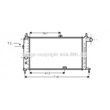 OL2064 AVA QUALITY COOLING Радіатор охолодження двигуна