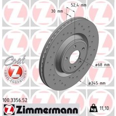 100.3356.52 ZIMMERMANN Гальмівний диск