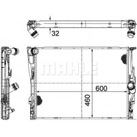 CR 1711 000P MAHLE Радіатор охолодження двигуна