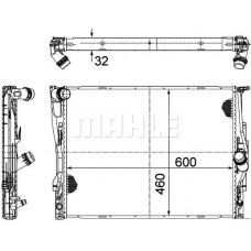 CR 1711 000P MAHLE Радіатор охолодження двигуна