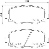 MDB3769 MINTEX КомплеК т гальмівних колодок, дискове гальмо