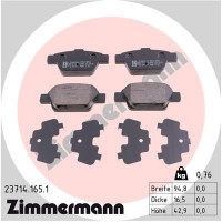 23714.165.1 ZIMMERMANN Комплект гальмівних колодок дисковий гальм