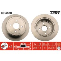 DF4880 TRW Гальмівний диск