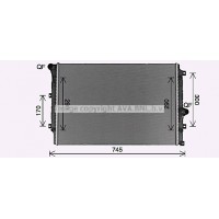 VN2428 AVA QUALITY COOLING Радіатор охолодження двигуна