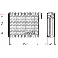 DEV21004 DENSO Випарник кондиціонера