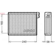 DEV21004 DENSO Випарник кондиціонера