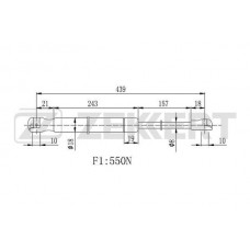 GF-2255 ZEKKERT Газова пружина кришка багажника