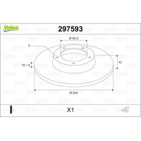 297593 VALEO Гальмівний диск
