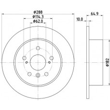 8DD 355 109-051 HELLA Гальмівний диск