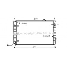 AIA2252 AVA QUALITY COOLING Радіатор охолодження двигуна