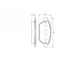 0 986 424 659 BOSCH Комплект гальмівних колодок дисковий гальм