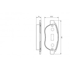 0 986 424 659 BOSCH Комплект гальмівних колодок дисковий гальм