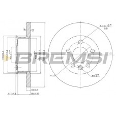 CD6562S BREMSI Гальмівний диск