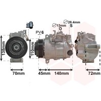 3000K705 VAN WEZEL Компресор кондиціонера
