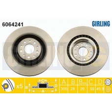6064241 GIRLING Гальмівний диск