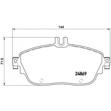 P 50 093X BREMBO Комплект гальмівних колодок дисковий гальм