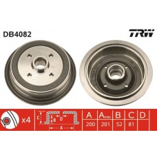 DB4082 TRW Гальмівний барабан