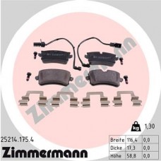 25214.175.4 ZIMMERMANN Комплект гальмівних колодок дисковий гальм