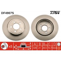 DF4907S TRW Гальмівний диск