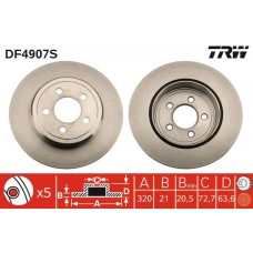 DF4907S TRW Гальмівний диск