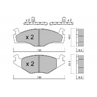 BPVW-1007 AISIN Комплект гальмівних колодок дисковий гальм