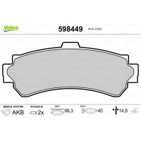 598449 VALEO Комплект гальмівних колодок дисковий гальм