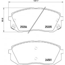 P 30 093 BREMBO Комплект гальмівних колодок дисковий гальм