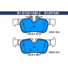 B1.G120-1540.2 GALFER Комплект гальмівних колодок дисковий гальм