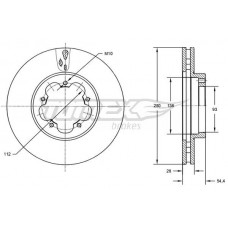 TX 72-84 TOMEX Brakes Гальмівний диск