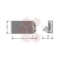 3000V001 VAN WEZEL Випарник кондиціонера