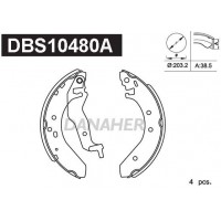 DBS10480A DANAHER Комплект гальмівних колодок
