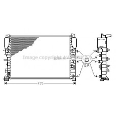 MSA2342 AVA QUALITY COOLING Радіатор охолодження двигуна