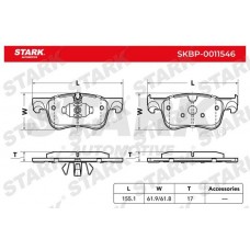 SKBP-0011546 Stark Комплект гальмівних колодок дисковий гальм
