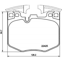 8DB 355 025-951 HELLA Комплект гальмівних колодок дисковий гальм