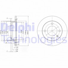 BG2118 DELPHI Гальмівний диск