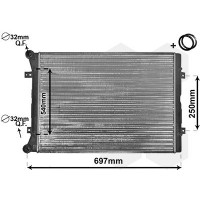 58002283 VAN WEZEL Радіатор охолодження двигуна