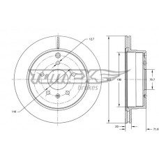 TX 73-71 TOMEX Brakes Гальмівний диск