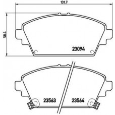 P 28 029 BREMBO КомплеК т гальмівних колодок, дискове гальмо