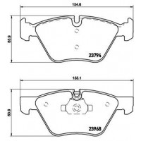 P 06 036X BREMBO Комплект гальмівних колодок дисковий гальм