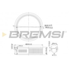 FA2117 BREMSI Повітряний фільтр