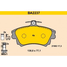 BA2237 BARUM КомплеК т гальмівних колодок, дискове гальмо