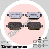 24537.960.1 ZIMMERMANN Комплект гальмівних колодок дисковий гальм
