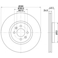 8DD 355 113-061 HELLA PAGID Гальмівний диск