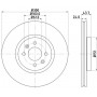 8DD 355 113-061 HELLA PAGID Гальмівний диск