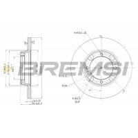 CD6358S BREMSI Гальмівний диск