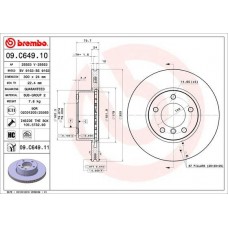 09.C649.11 BREMBO Гальмівний диск