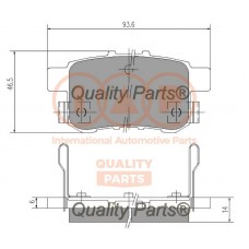 704-06046 IAP QUALITY PARTS КомплеК т гальмівних колодок, дискове гальмо