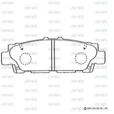 SN632 ADVICS КомплеК т гальмівних колодок, дискове гальмо