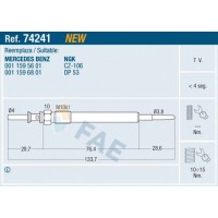 74241 FAE Свічка розжарювання